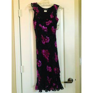 Sue Wong - Black Floral Dress - Size: 4
